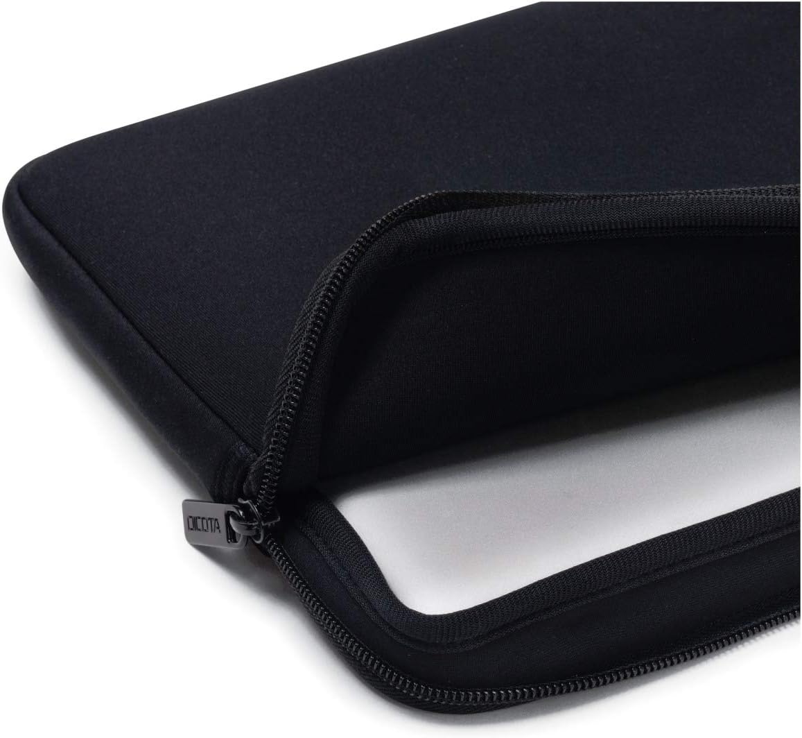 Dicota 16-17.3 Inch Perfect Skin Laptop Computer Carry Case, Lightweight Sleeve Laptop Case with Handles, Black