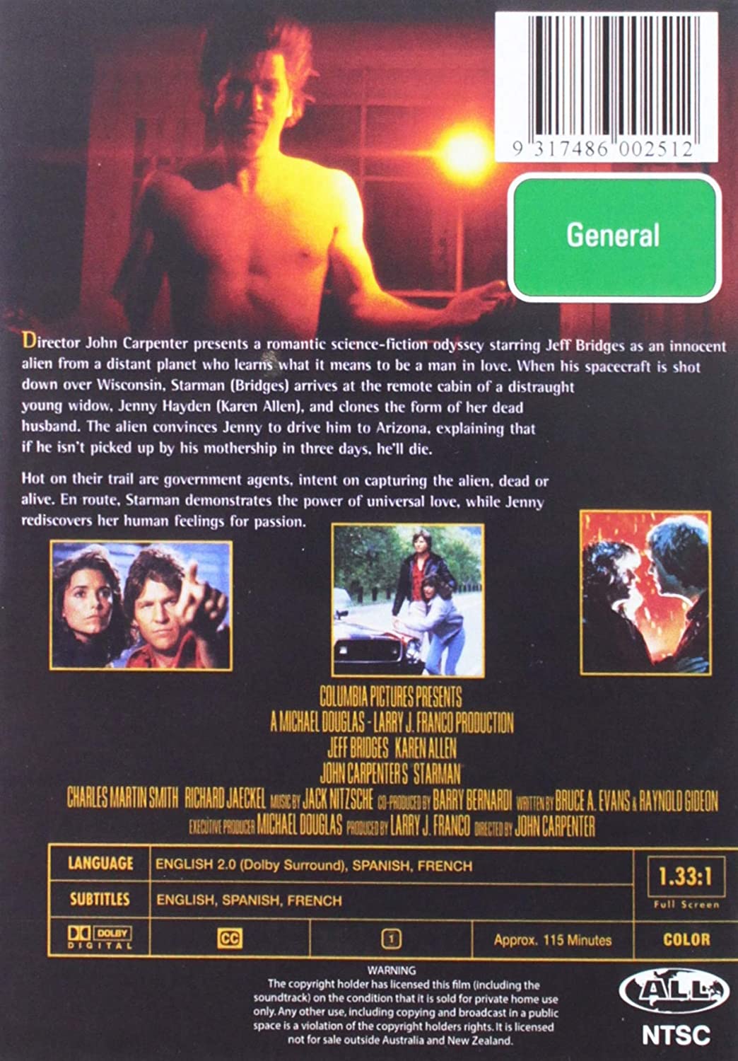 BRIDGES, JEFF - STARMAN (1 DVD