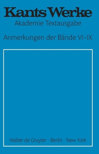 Anmerkungen der Bände VI–IX (German Edition