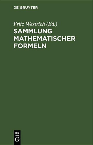 Sammlung mathematischer Formeln (German Edition