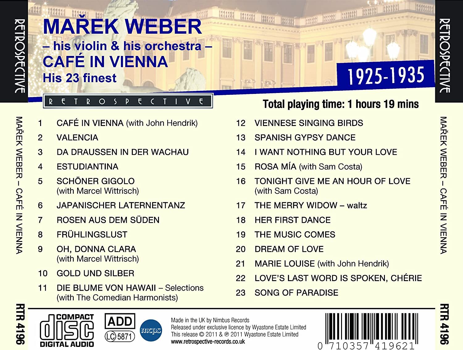 Café in Vienna: His 23 Finest 1925-1935
