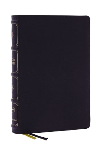 NKJV, Large Print Thinline Reference Bible, Blue Letter, Maclaren Series, Leathersoft, Black, Thumb Indexed, Comfort Print