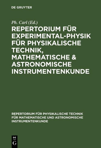 Text (Repertorium Fur Physikalische Technik Fur Mathematische Und) (German Edition