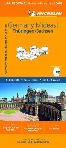 Germany Mideast - Michelin Regional Map 544
