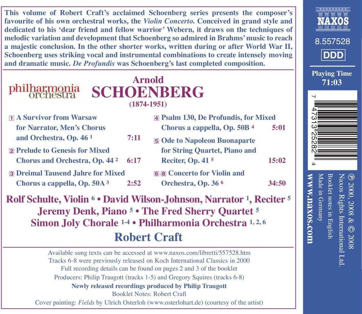 Violin Concerto (Craft, Philharmonia Orchestra)