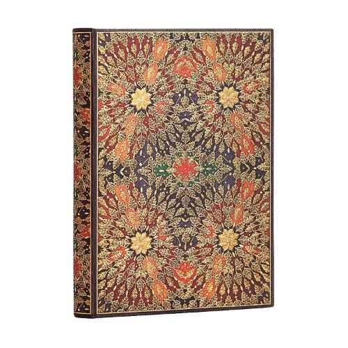 Fire Flowers Midi Lined Hardcover Journal (Elastic Band Closure)