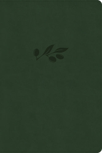 CSB Giant Print Single-Column Bible, Olive Leathertouch