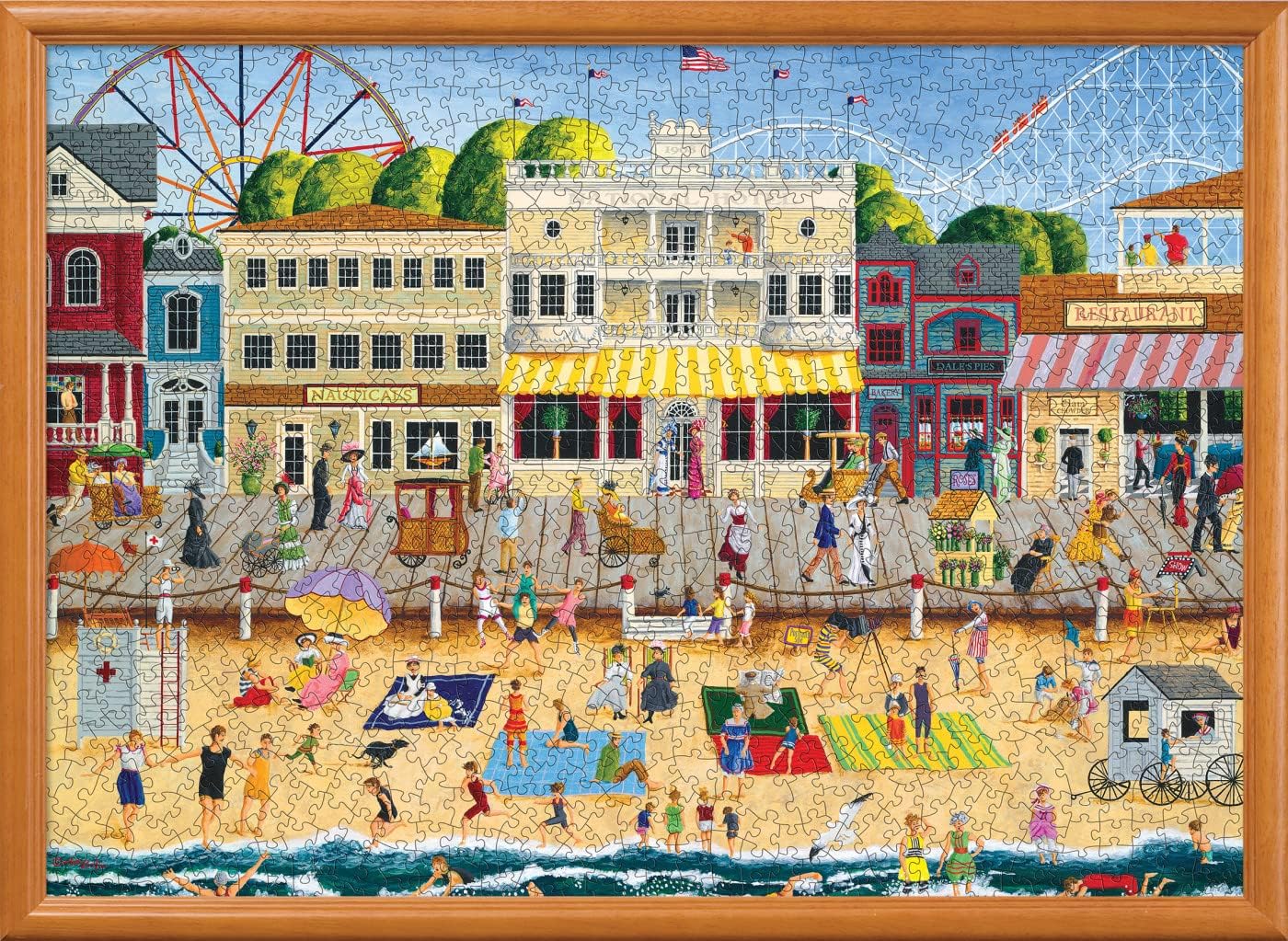 On the Boardwalk - Hometown Gallery 1000pc: One the Boardwalk
