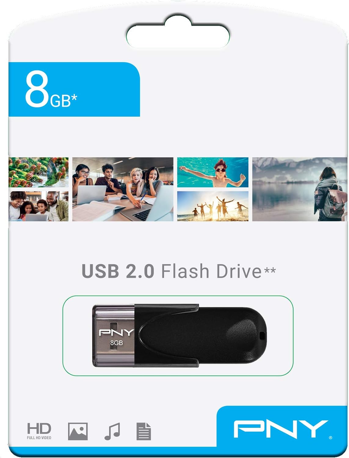PNY FD8GBATT4-EF ATTACH 4 8GB Speicherstick USB2.0 schwarz 8GB Attaché 4 USB 2.0