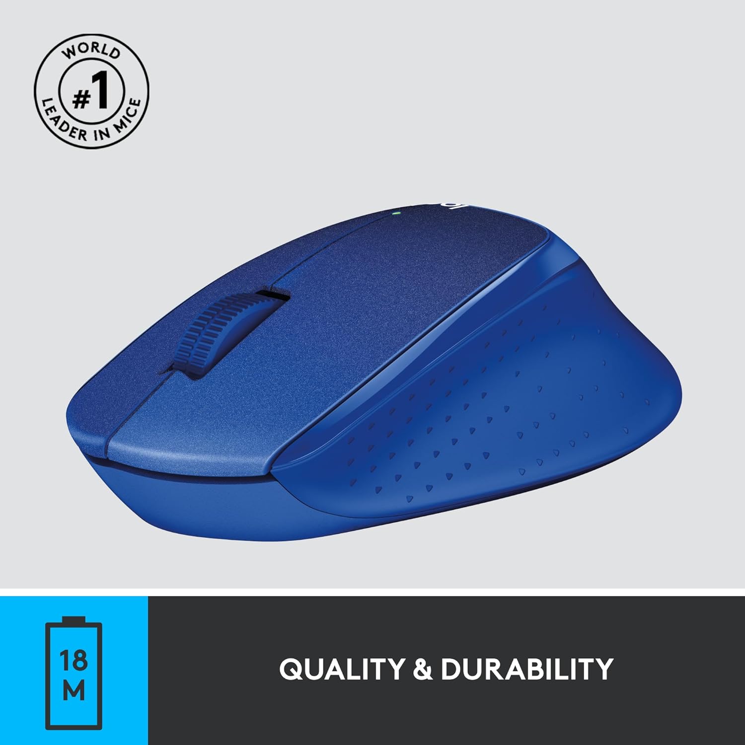 Logitech M330 SILENT PLUS Wireless Mouse, 2.4GHz with USB Nano Receiver, 1000 DPI Optical Tracking, 2-year Battery Life, Compatible with PC, Mac, Laptop, Chromebook