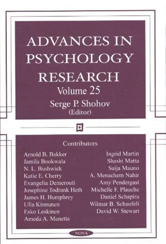 Advances in Psychology Research