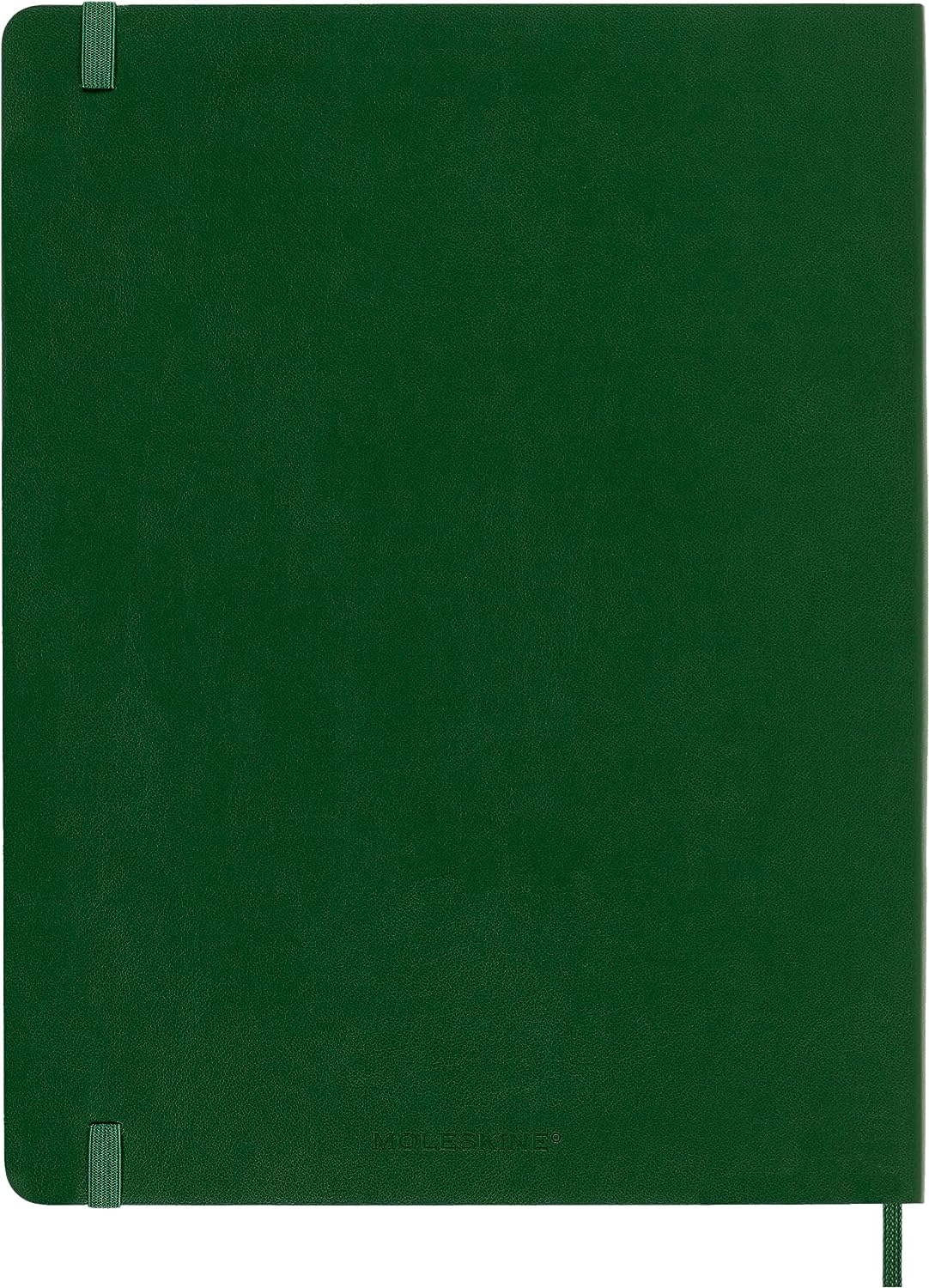 Moleskine Classic Plain Paper Notebook - Soft Cover and Elastic Closure Journal - Color Myrtle Green - X- Large 19 x 25 A4 - 240 Pages