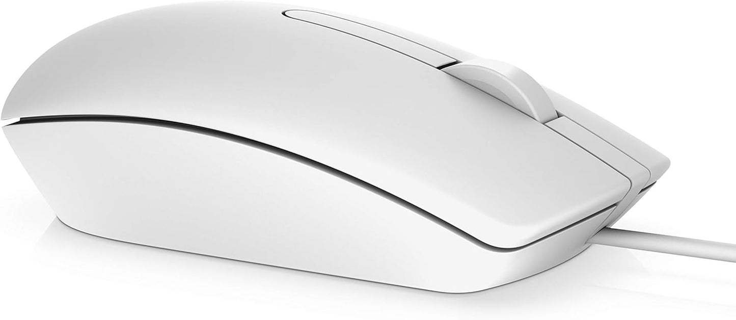 Dell MS116 - Mouse - Optical - Wired - USB - White - for Latitude 3310 2-in-1, 5310, Optiplex 5250, 90XX, Precision 3431, Vostro 34XX