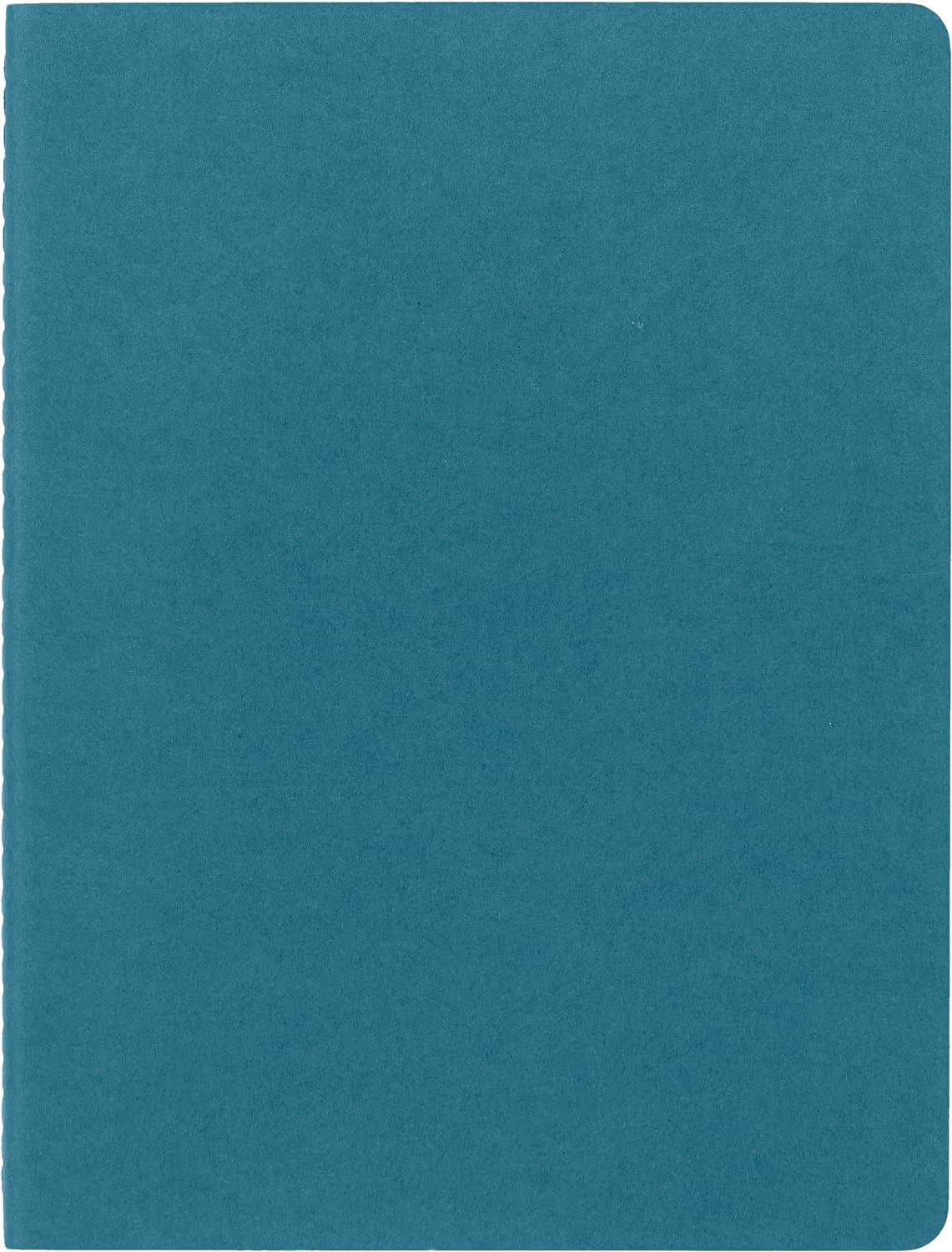 Moleskine Cahier Journal, Set 3 Notebooks with Ruled Pages, Cardboard Cover with Visible Cotton Stiching, Colour Brisk Blue, Extra Large 19 x 25 cm, 120 Pages