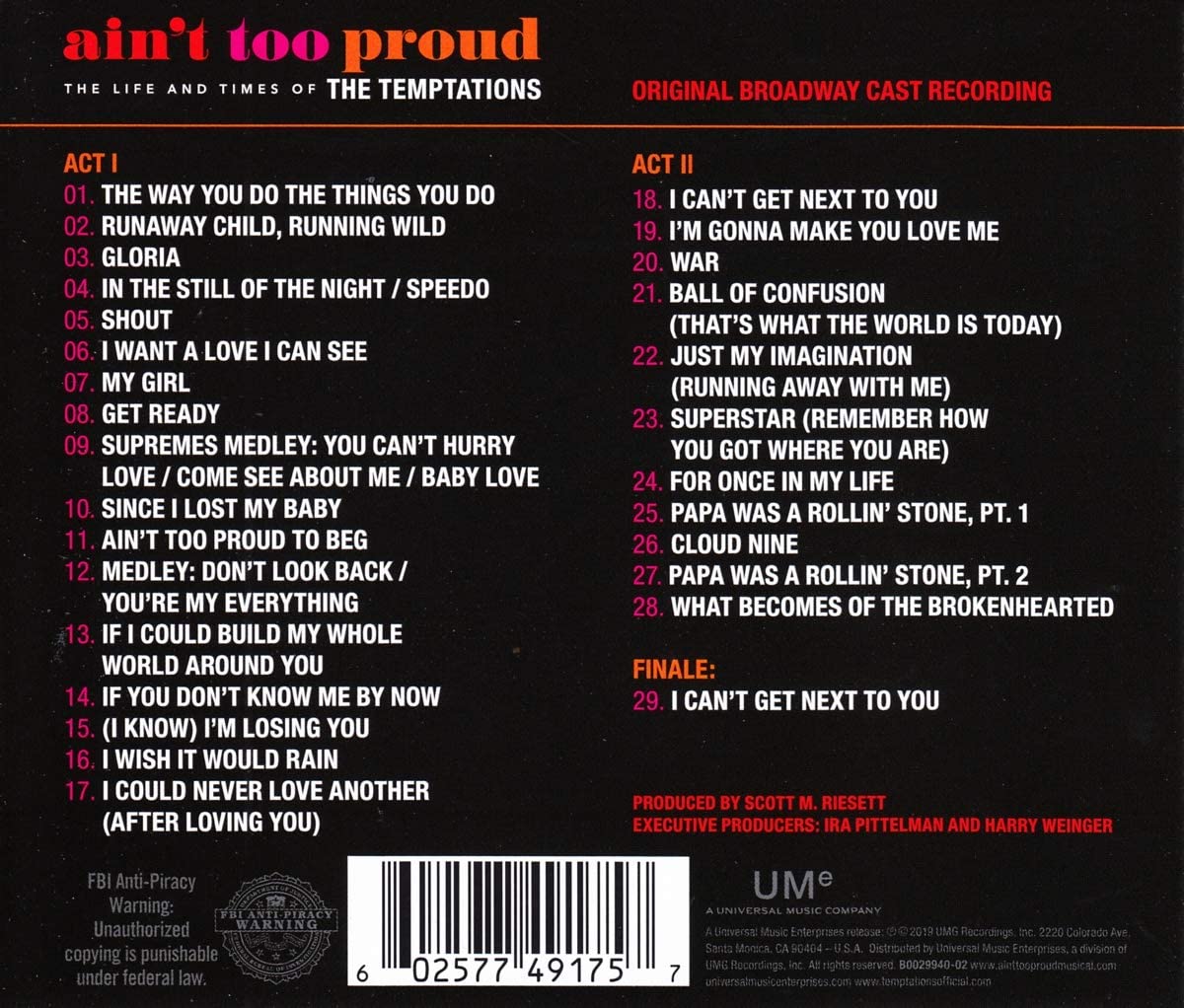 Ain't Too Proud: the..