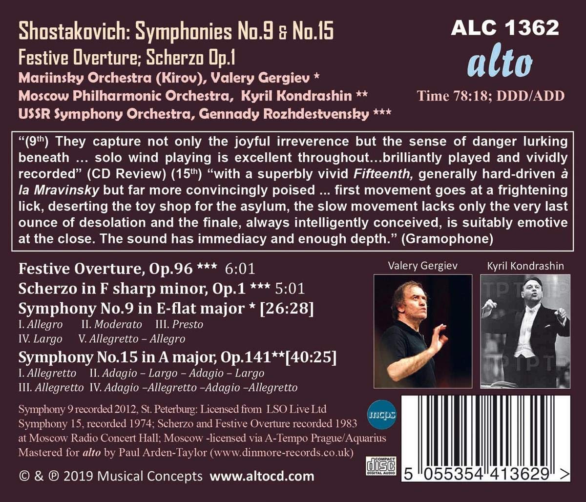 Shostakovich: Symphonies Nos.9 & 15 & More