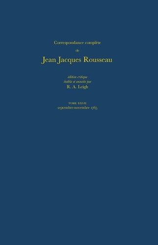 Correspondance complète de Rousseau (Complete Correspondence of Rousseau) 27