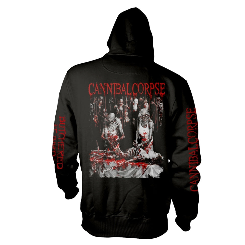 CANNIBAL CORPSE - BUTCHERED AT BIRTH (EXPLICIT) BLACK Hooded Sweatshirt X-Large