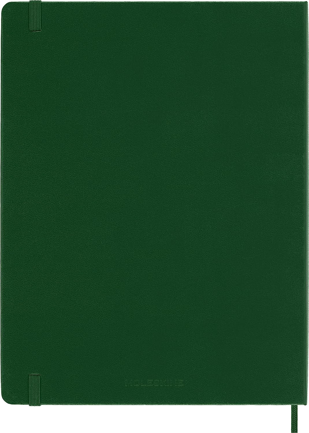 Moleskine Classic Plain Paper Notebook, Hard Cover and Elastic Closure Journal, Color Myrtle Green, Size Extra Large 19 x 25 cm, 192 Pages