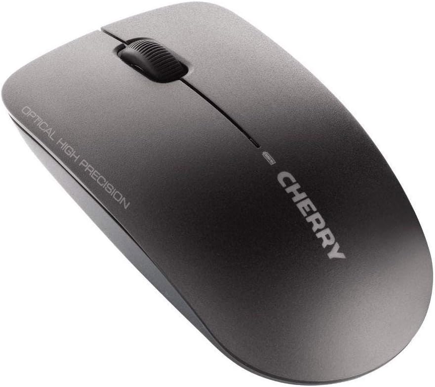 CHERRY DW 3000, Wireless Keyboard And Mouse Set, British Layout, QWERTY Keyboard, Battery Operated, GS Approval, Whisper-Quiet Keystroke