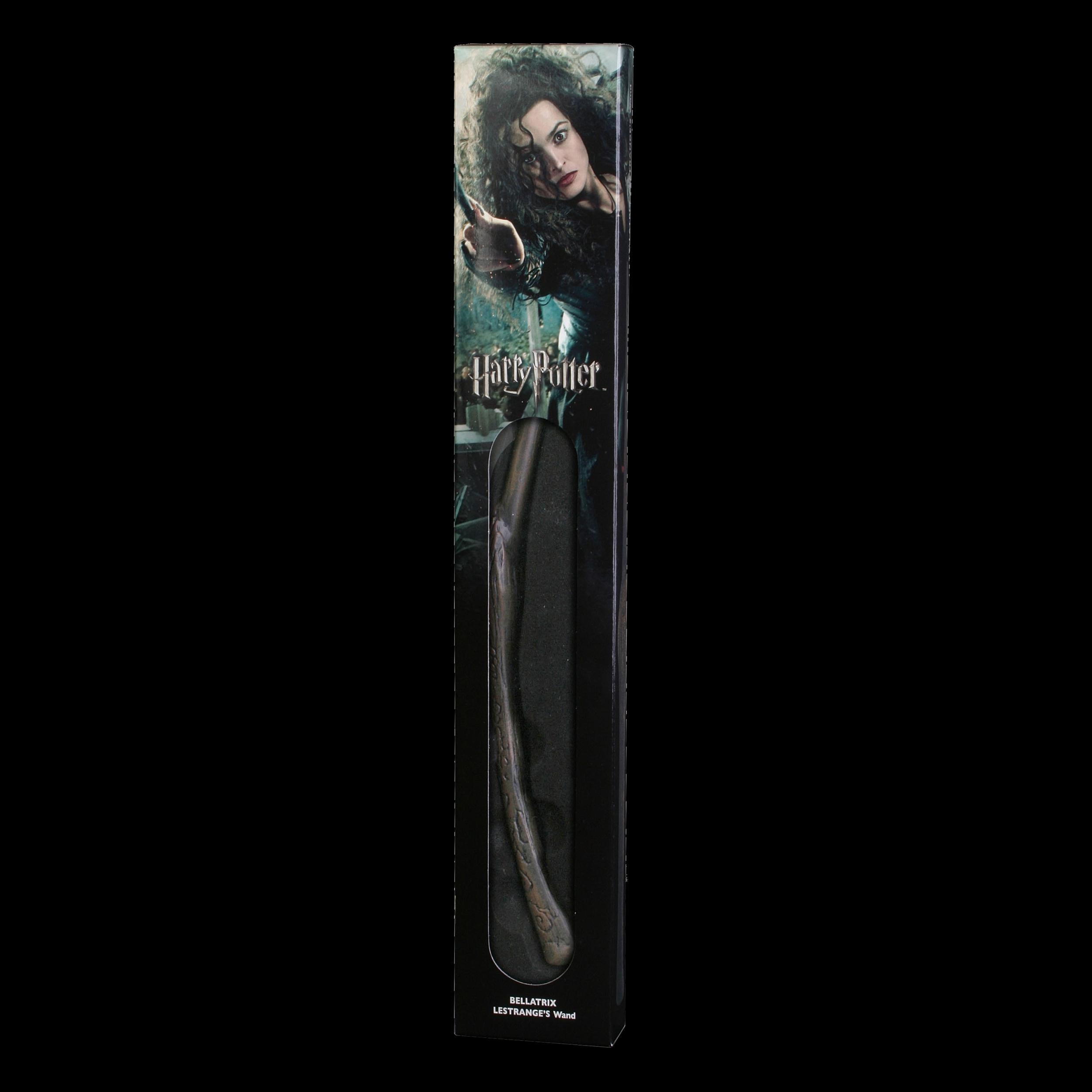 The Noble Collection - Bellatrix Lestrange Wand In A Standard Windowed Box - 15in (37cm) Wizarding World Wand - Harry Potter Film Set Movie Props Wands