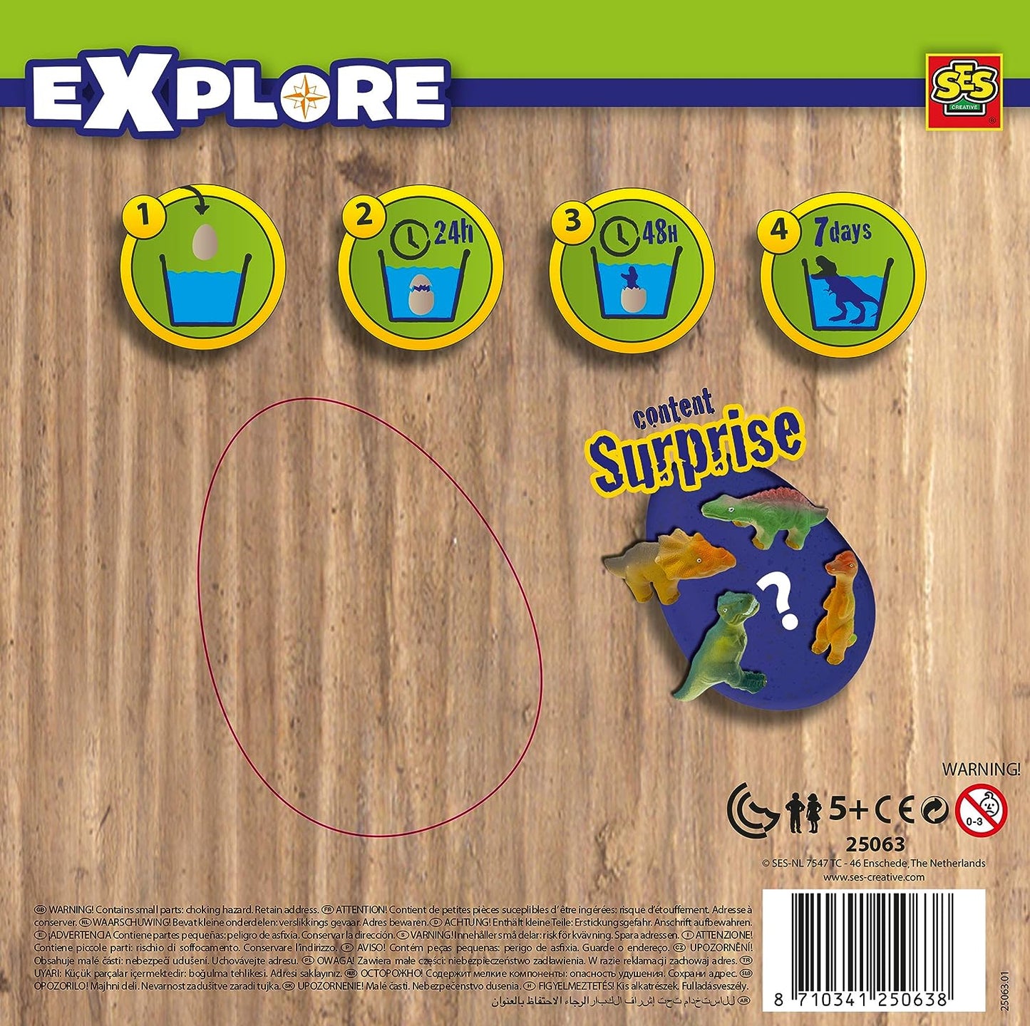 SES Creative 25063 Hatching Dino, Diverse Colours