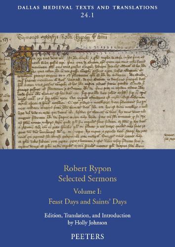 Robert Rypon, Selected Sermons. Volume 1