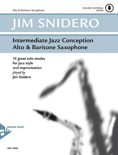 Intermediate Jazz Conception Alto &Amp; Baritone Saxophone: 15 Great Solo Etudes For Jazz Style And Improvisation, Book