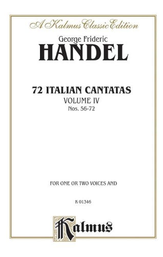 72 Italian Cantatas for Soprano or Alto, Nos. 56-72, Vol 4
