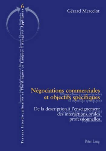 Négociations Commerciales Et Objectifs Spécifiques