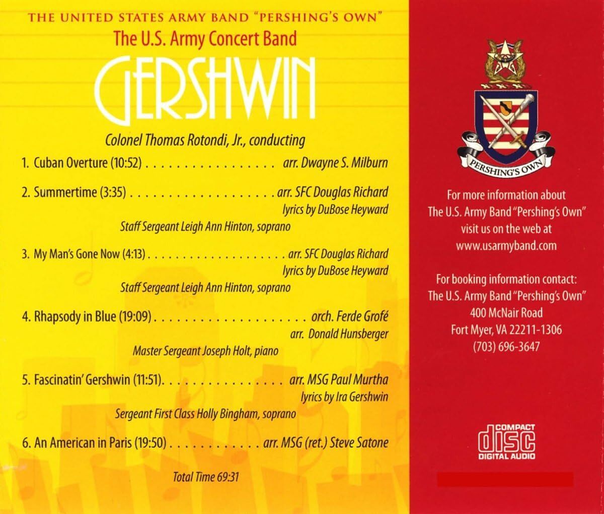 Gershwin Performed By the U.S. Army Concert Band