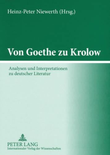 Von Goethe Zu Krolow