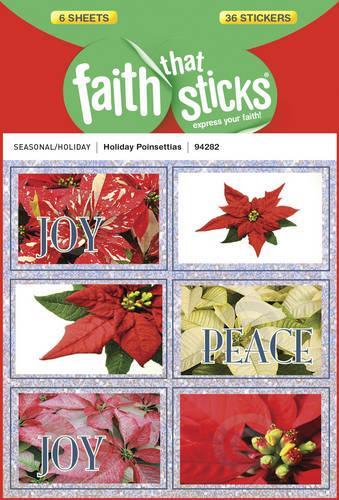 Holiday Poinsettias - Faith That Sticks Stickers