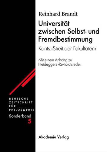 Universität Zwischen Selbst- Und Fremdbestimmung