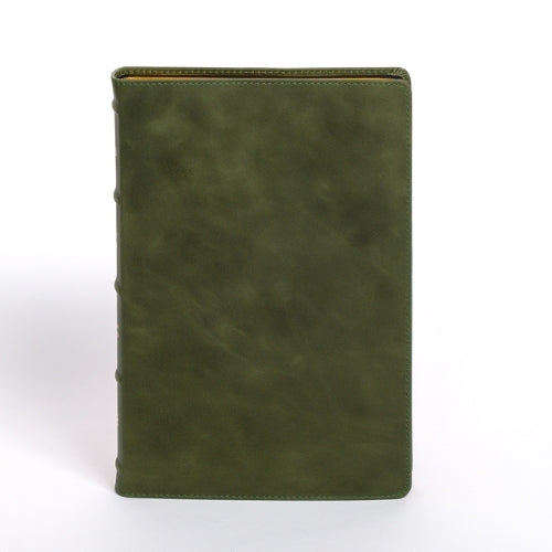 NASB Large Print Thinline Bible, Holman Handcrafted Collection, Marbled Olive Premium Calfskin