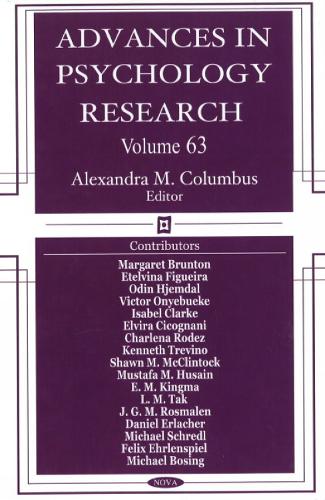Advances in Psychology Research