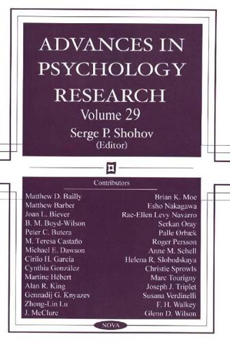 Advances in Psychology Research