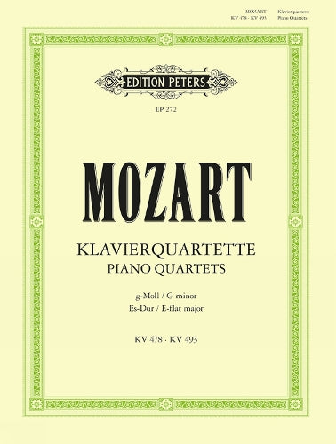 Wolfgang Amadeus Mozart: Piano Quartets in G minor K478, E flat K493