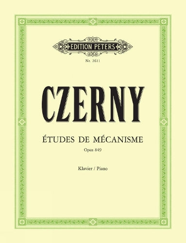 EDITION PETERS CZERNY CARL - 30 STUDIES OF MECHANISM OP.849 - PIANO