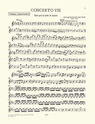 Corelli: Concerto Grosso Op.6 No.8 (solo vln 1) (EP4488-VLNCON1): Part(s