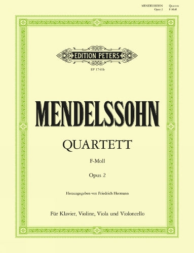 Piano Quartet In F Minor Op 2