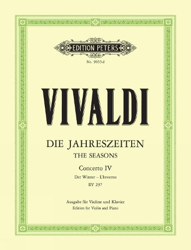 Antonio Vivaldi-Concerto In F minor Op. 8 No. 4 'Winter'-Instrumental Work: For Violin, Strings and Continuo, from the 4 Seaons, Urtext (Edition Peters