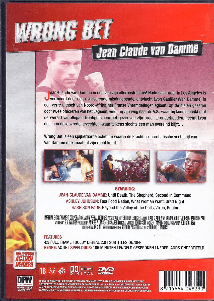 SPEELFILM - WRONG BET (1 DVD