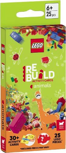 LEGO® Books: ReBuild Activity Cards: Animals (with over 30 activity cards and 25 LEGO elements