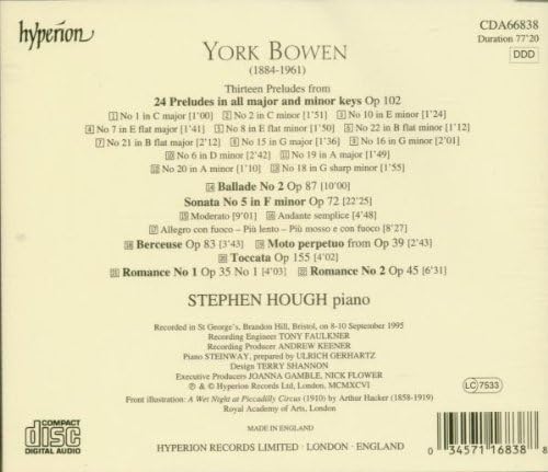 Bowen/piano Music