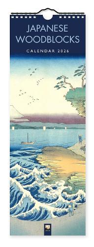 Japanese Woodblocks Slim Calendar 2026 (Art Calendar