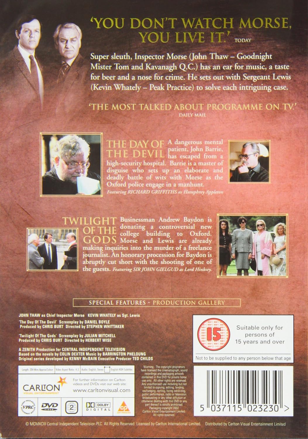 Inspector Morse - Disc 27 And 28 - Day Of The Devil / Twilight Of The Gods (Import)