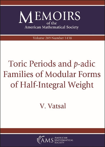 Toric Periods and $p$-adic Families of Modular Forms of Half-Integral Weight