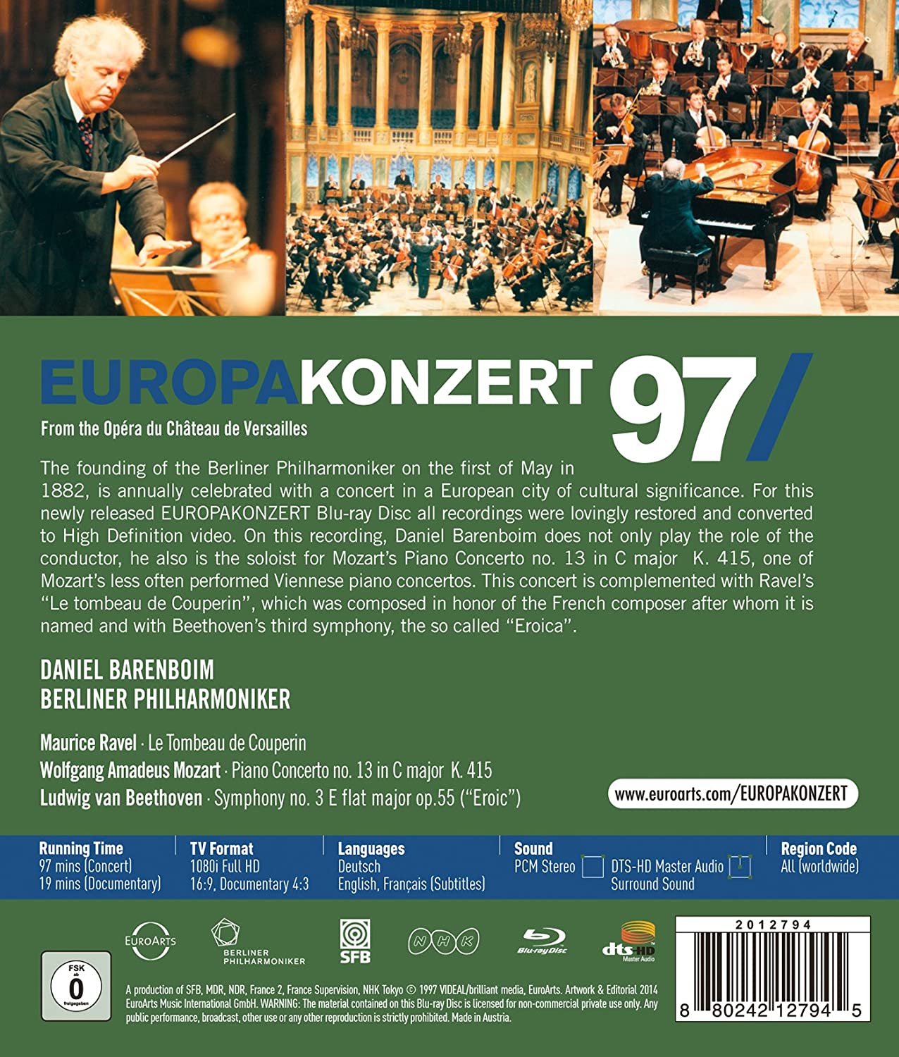 Europakonzert 1997 Opera Du Chateau De Versailles