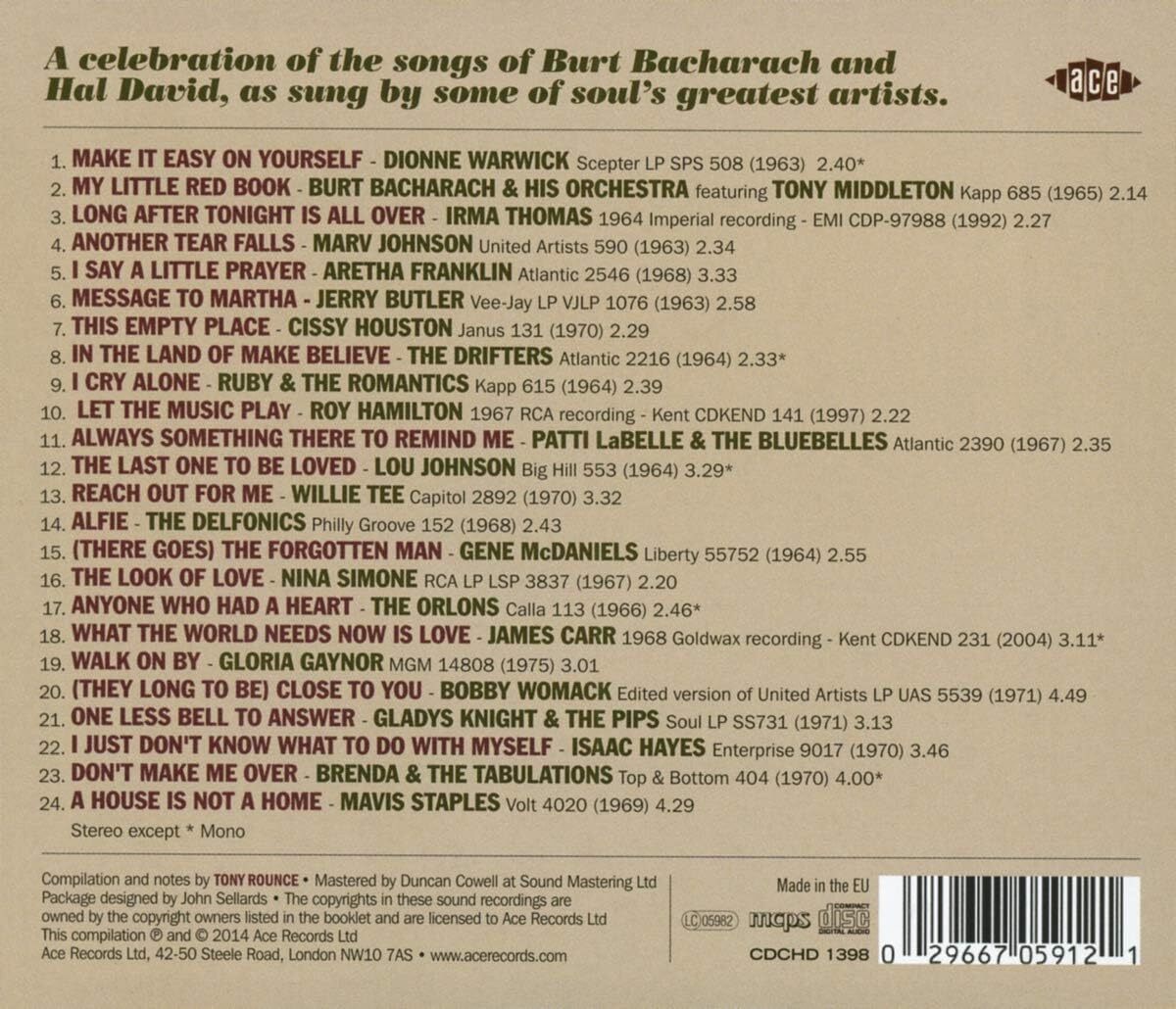Let the Music Play: Black America Sings Bacharach & David